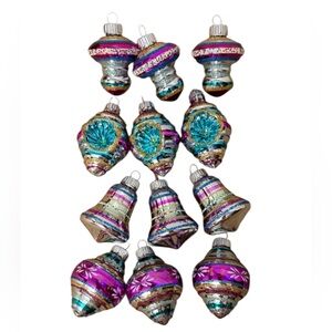 12 Shiny Brite Ornaments Set